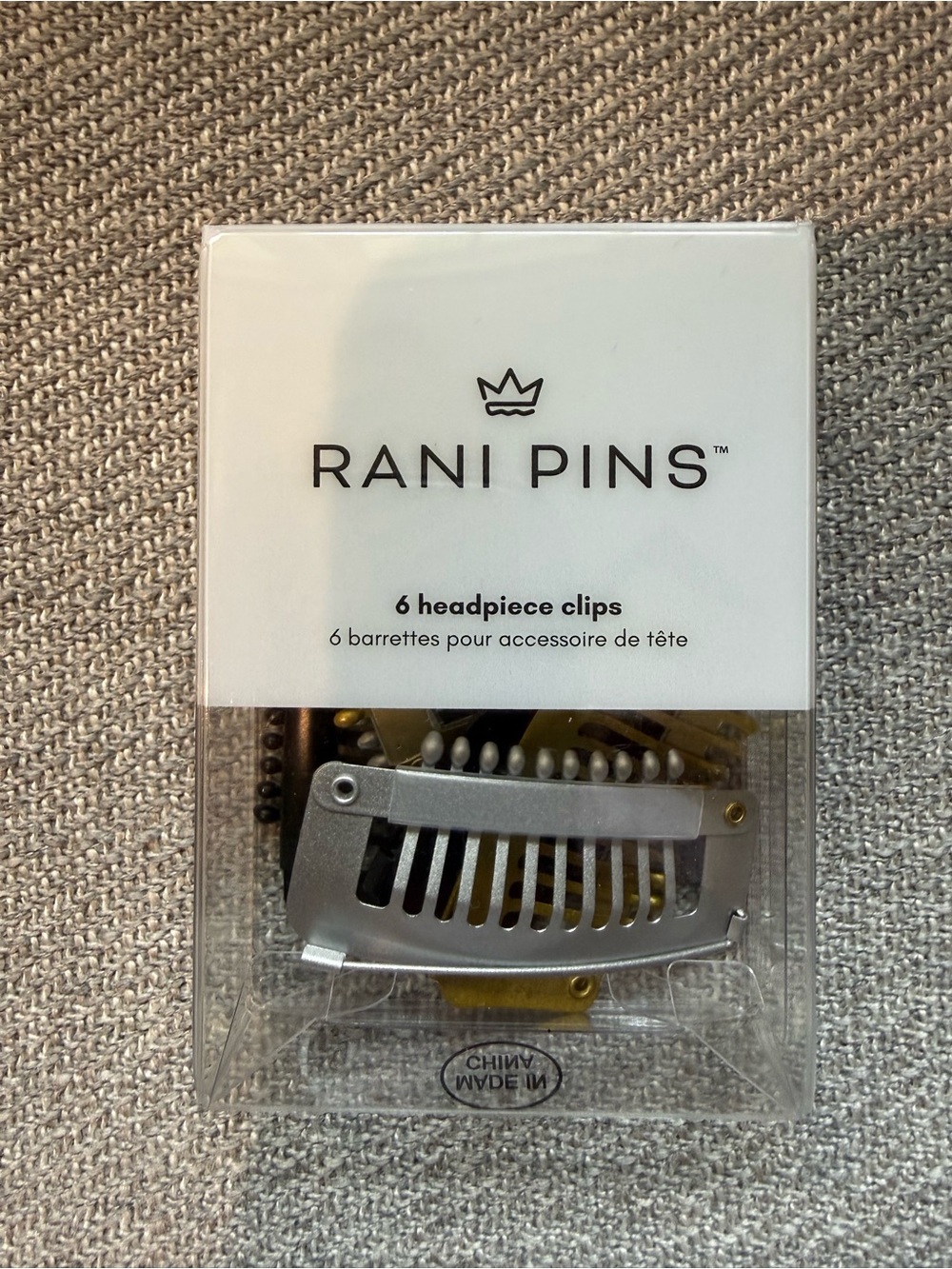 Hair clip w safety pin bridal wedding hold veil dupatta chuni hijab wig or more